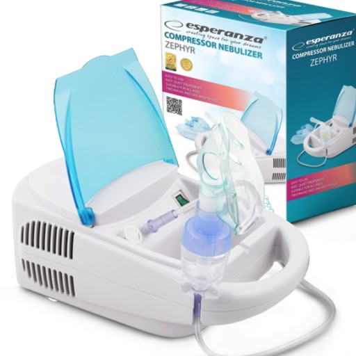 Інгалятор поршневий пневматичний Esperanza Zephyr ECN002 білий, синій