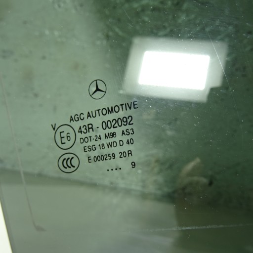MERCEDES C S204 window door right rear part