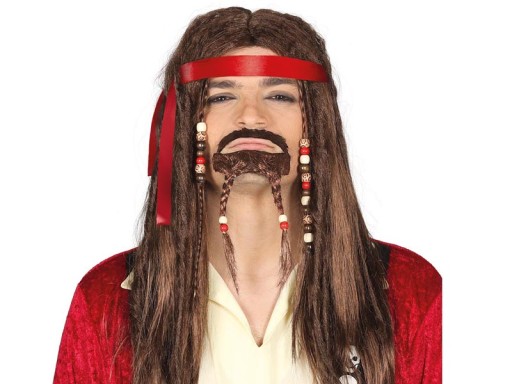 Перука з довгим каштановим волоссям Guirca