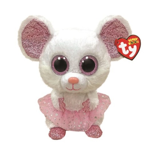 ND17_ZB-136959 TY Beanie boos Nina mouse біла