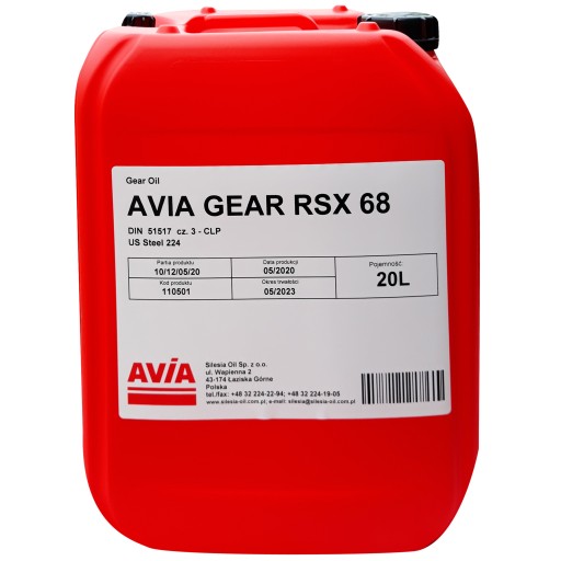 Трансмісійне масло avia sp/clp 68 20л