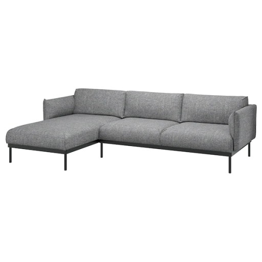 IKEA APPLARYD 3-miestna pohovka ležadlo Lejde šedá