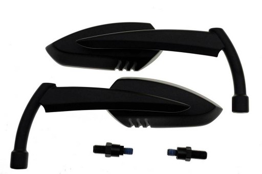 MOTAS19-L18BLACK - УНІВЕРСАЛЬНІ ДЗЕРКАЛА ЧОРНИЙ МАТОВИЙ СТРІЛКА ЧОППЕР