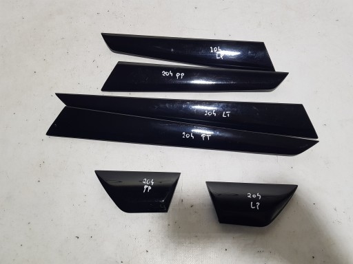 MERCEDES W204 DEKORY mouldings door BLACK PIANO KOMPLET