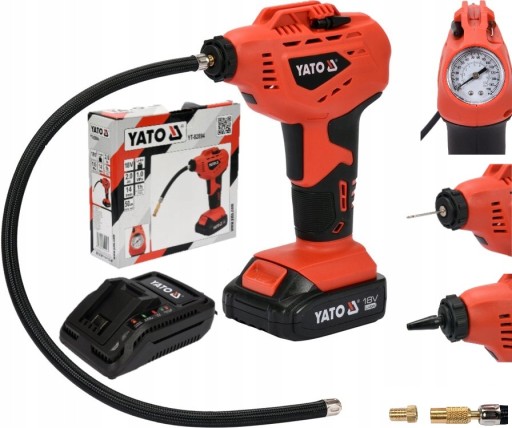 АККУМУЛЯТОРНЫЙ КОМПРЕССОРНЫЙ ПИСТОЛЕТ YATO 18 В