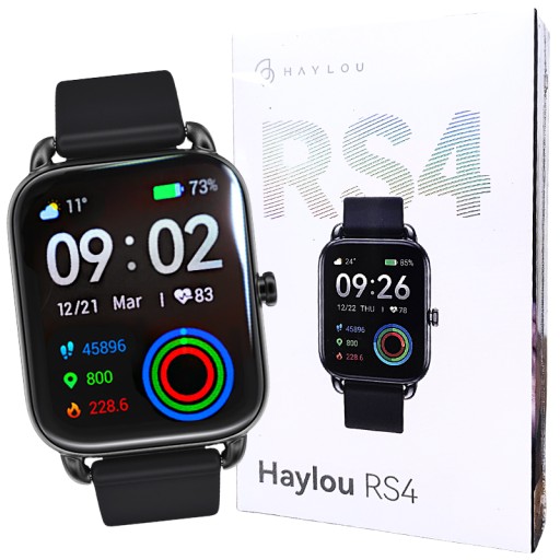 Smartwatch Haylou RS4 czarny SpO2 AMOLED 1,78″