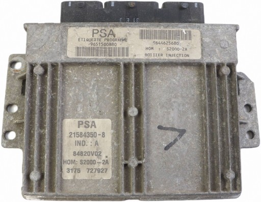 PEUGEOT 206 module control unit of the engine 1.4 B 9644625680 9651500880 21584350-8