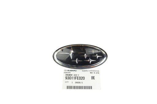 93011FE020 - ЭМБЛЕМА ЗНАК ЛОГОТИП Решетка радиатора ПЕРЕДНЯЯ ЧАСТЬ SUBARU IMPREZA 00-02