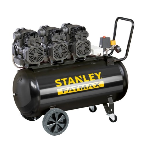 КОМПРЕСОР БЕЗМАСЛЯНИЙ FATMAX, ТИШНИЙ 100Л 8 БАР 4 HP