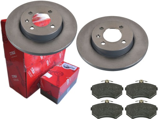 Диски колодки TRW передні VW GOLF III PASSAT B4