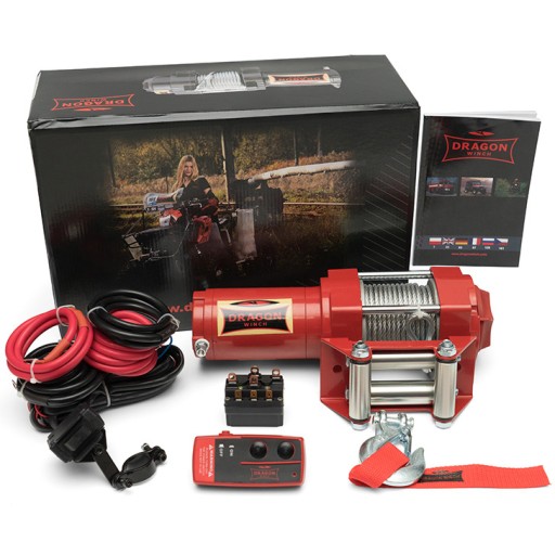 ЛЕБЕДКА DRAGON 1,6T ЭЛЕКТРИЧЕСКАЯ ЛЕБЕДКА 12 В для четырехплугового плуга + пульт дистанционного управления