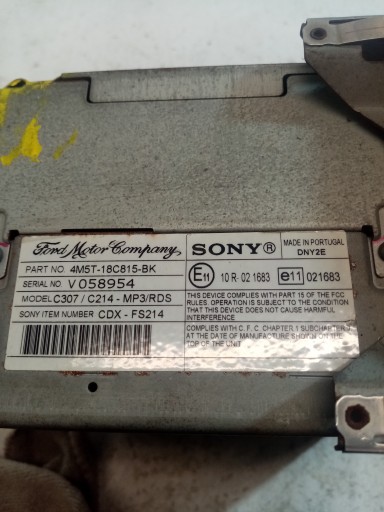 RADIO FORD FOCUS MK2 4M5T-18C815-BK