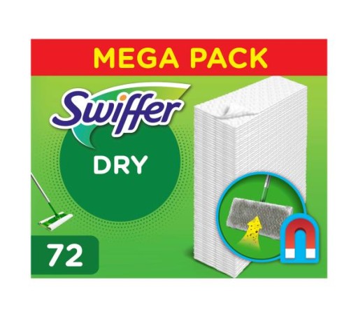 Wkłady do mopa SWIFFER Dry suche ściereczki 72 szt 13312387828 