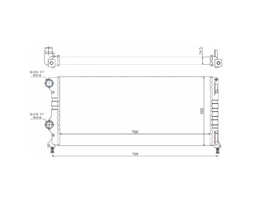 РАДИАТОР FIAT DOBLO 01- 46807378