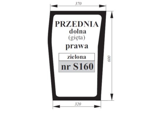 ЛОБОВОЕ СТЕКЛО НИЖНИЙ ПРАВЫЙ MASSEY 3902150M1