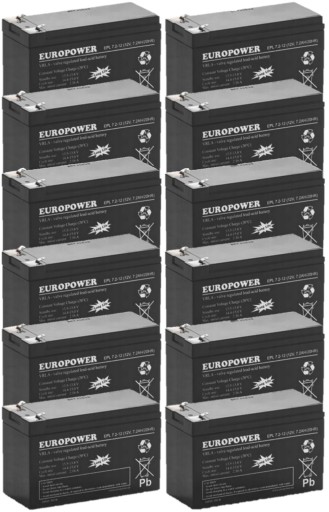 Tbc49 батареї акумуляторна батарея ups apc eaton powerwalker 12x epl 7.2-12