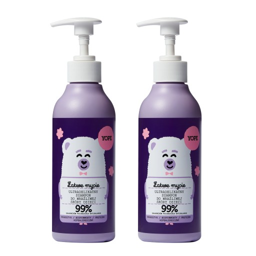 2× YOPE Ультра ніжний шампунь для миття чутливої \u200b\u200bдитячої шкіри 300 мл