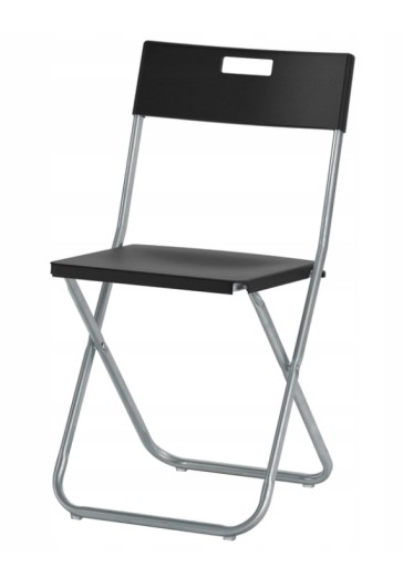 Кемпінгове крісло Ikea чорного кольору зі спинкою