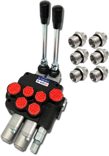 7673 - РОЗПОДІЛЬНИК HYDR. 2СЕКЦІЯ 80L ЗАСУВКА + З'ЄДНАННЯ