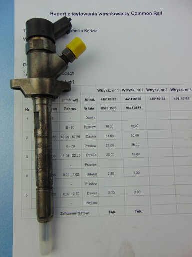 Einspritzdüse Pumpe-Düse-Einheit 1,6HDI 1,6TDCI 0445110188 Peugeot Citroen Ford Lancia Sprawdzon