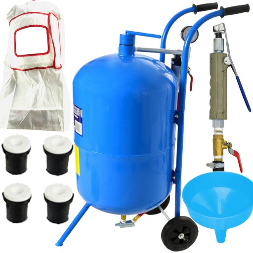 Мобильный сифонный пескоструйный аппарат 76Л + маска + 4X насадка