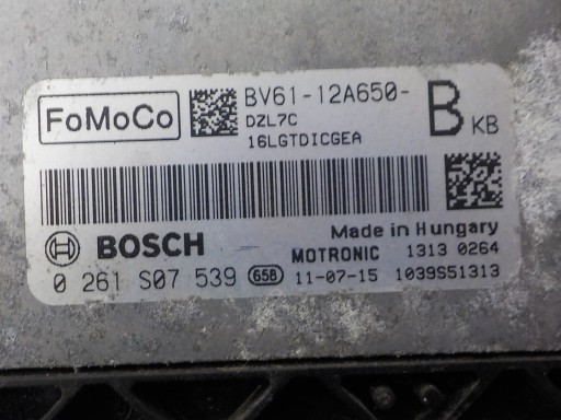 FORD FOCUS III computer control unit BV61-12A650-BKB 0261S07539
