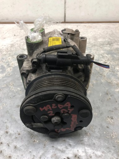 compressor compressor; of the air conditioning MAZDA 2 DY YS4H-19D629-AC