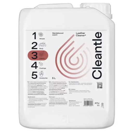 CLEANTLE LEATHER CLEANER 5л ОЧИСТКА КОЖИ И КОЖАНОЙ ОБИВКИ