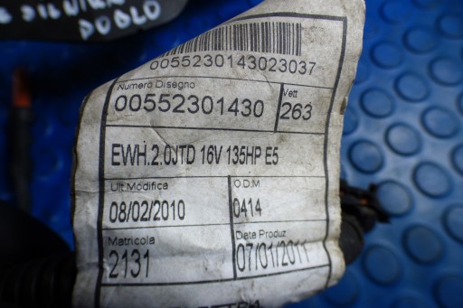 cablaggio motore usato 552301430 FIAT DOBLO II 2.0 JTD