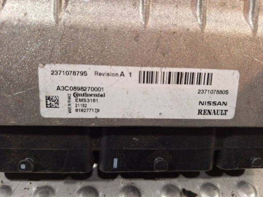 Computer 237107879S 237107880S A3C0898270001 Renault KANGOO III 1.3 TCE