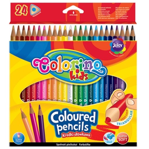 Colorino Trojuholníkové ceruzkové pastelky 24 kol. 51828