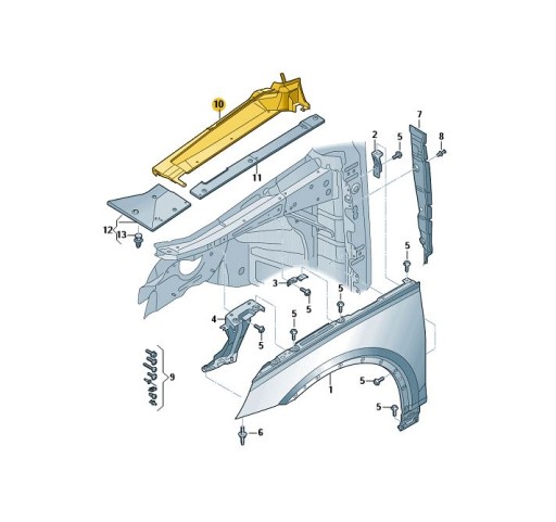 80A821170A - Обшивка крыла AUDI P. Q5 17-PR