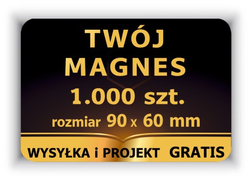 MAGNES reklamowy 9x6cm zaokrąglony 1000szt. gadżet