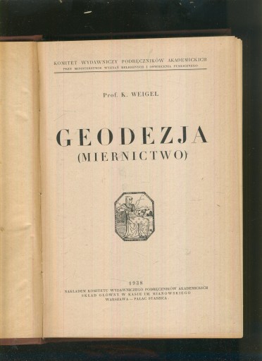 Geodezja (Miernictwo); prof. K. Weigel; 1938