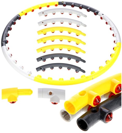 Хулахуп з кульками HMS HHP005 85 см жовто-сіро-чорний