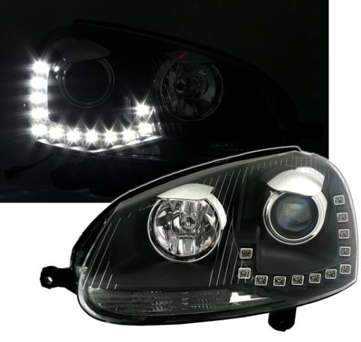 TTLPVWM6 - ЛАМПЫ VW GOLF 5 03-09 LED-STARLINE ЧЕРНЫЕ ДХО