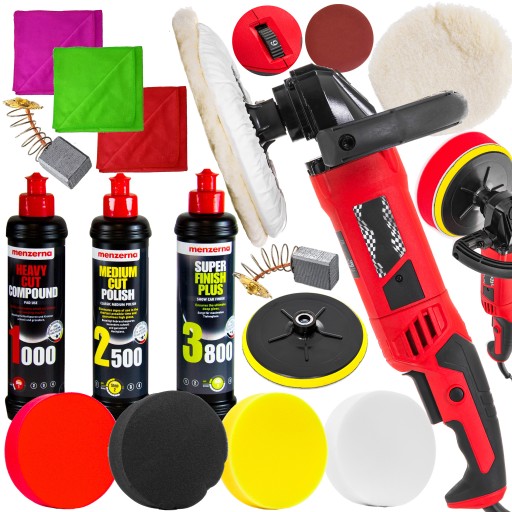 Автомобільний Полірувальник шліфувальний верстат + 4X губка + MENZERNA
