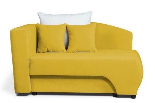 Зручний і швидкий диван Місяць 83 х 136 см тканина жовтих відтінків