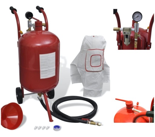 СИФОННА МАШИНА ДЛЯ ПІСКУ 38Л МОБІЛЬНА + 58 НАСОДОК + МАСКА + ФОНЕР