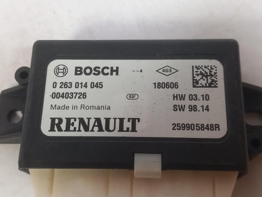 control unit module PDC RENAULT CLIO IV 259905848R 12-19