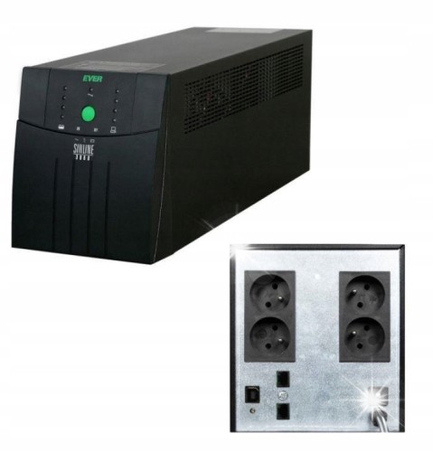 Джерело безперебійного живлення ever ups sinline 1200va/780w l-inter. сховався