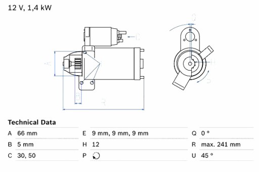 0 986 - Bosch стартер bmw 1 f20 1 f21 2 f22 f87 3 f30 f80 3 f31 3 гран