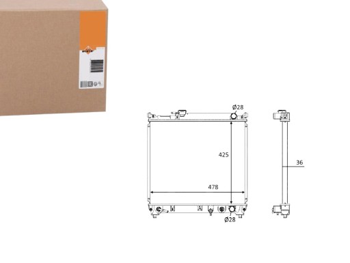 86235767 - Nrf58536 радиатор двигателя suzuki vitara 1.6/2.0d