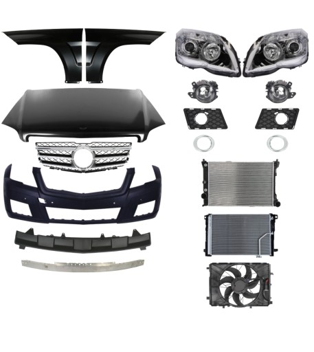 590 - Mercedes Benz GLK X204 08-12 Накладка на бампер Поддельный