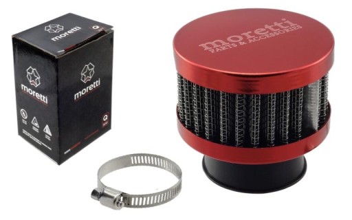 Vzduchový filter kužeľový červený, priemer 34 mm