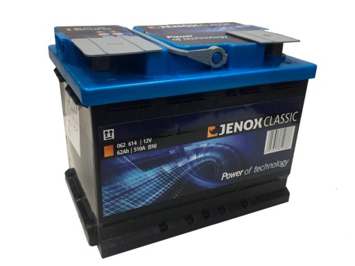 062614 - АВТОМОБИЛЬНЫЙ АККУМУЛЯТОР JENOX CLASSIC 62AH, 510A