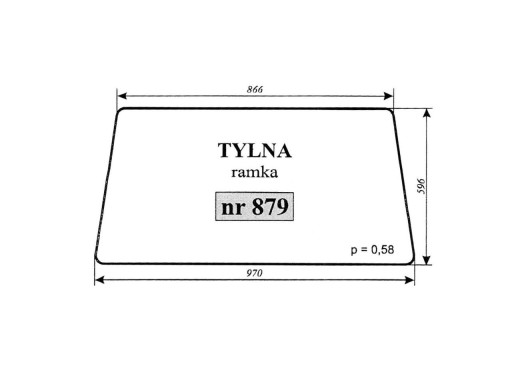 ЗАДНЕЕ СТЕКЛО MASSEY FERGUSON 879 1699452M2
