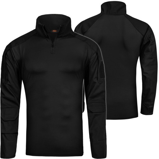 Combat tričko TAKTICKÁ MIKINA Uniformovaná Termoaktívna Rýchloschnúca čierna L