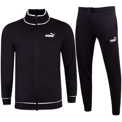 PUMA PÁNSKA TEPLÁKOVÁ SÚPRAVA KOMPLETNÁ SWEAT TRACKSUIT ČIERNA r.L