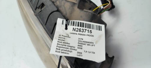 light right front VOLKSWAGEN PASSAT B5 LIFT